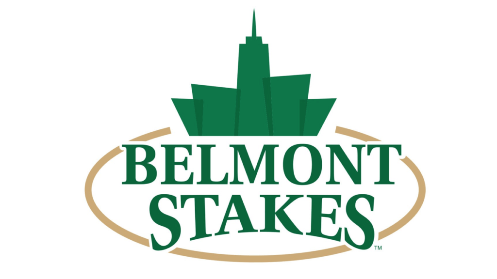 Logo of the Belmont Stakes featuring a green skyline and the text 'Belmont Stakes'.